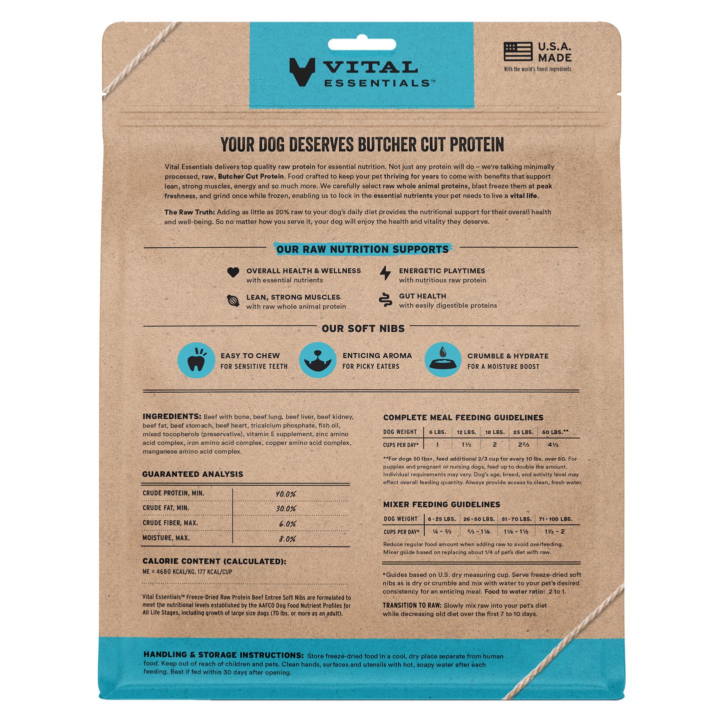 Freeze-Dried Beef Entree & Mixer Dog Food Soft Nibs