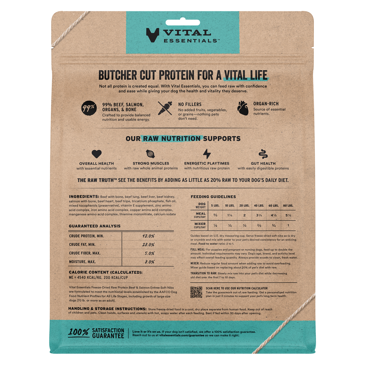 Freeze-Dried Beef & Salmon Entree & Mixer Dog Food Soft Nibs