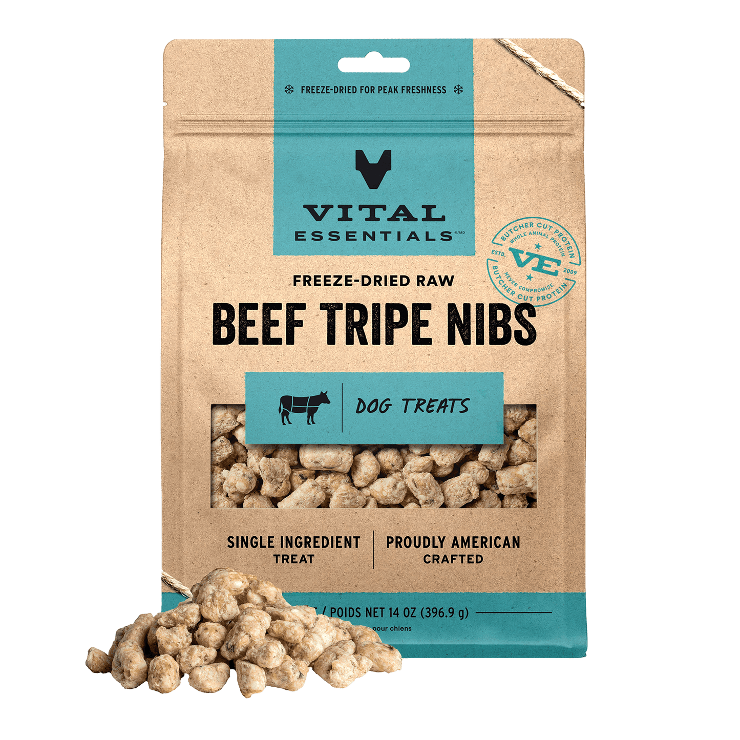 Freeze-Dried Beef Tripe Nibs Dog Treats
