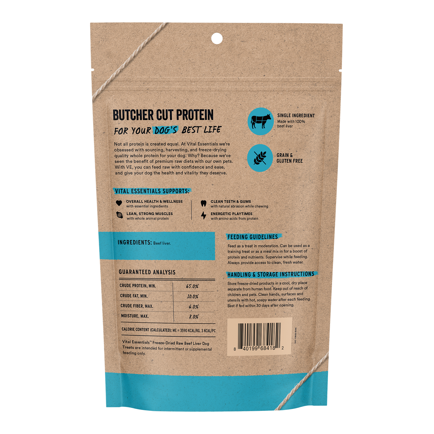 Beef Liver Back of Bag