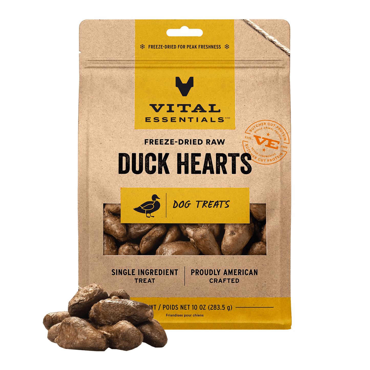 Freeze-Dried Duck Hearts Dog Treats