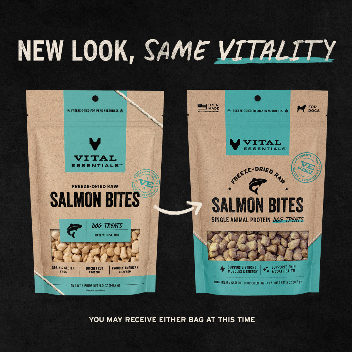 Freeze-Dried Salmon Bites Dog Treats