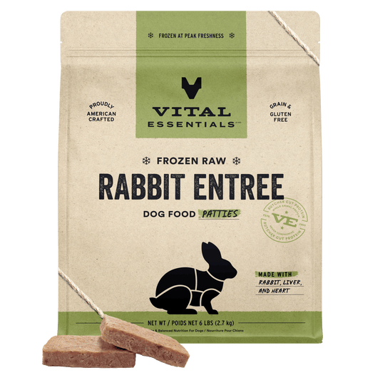 Frozen Rabbit Entree Dog Food Patties