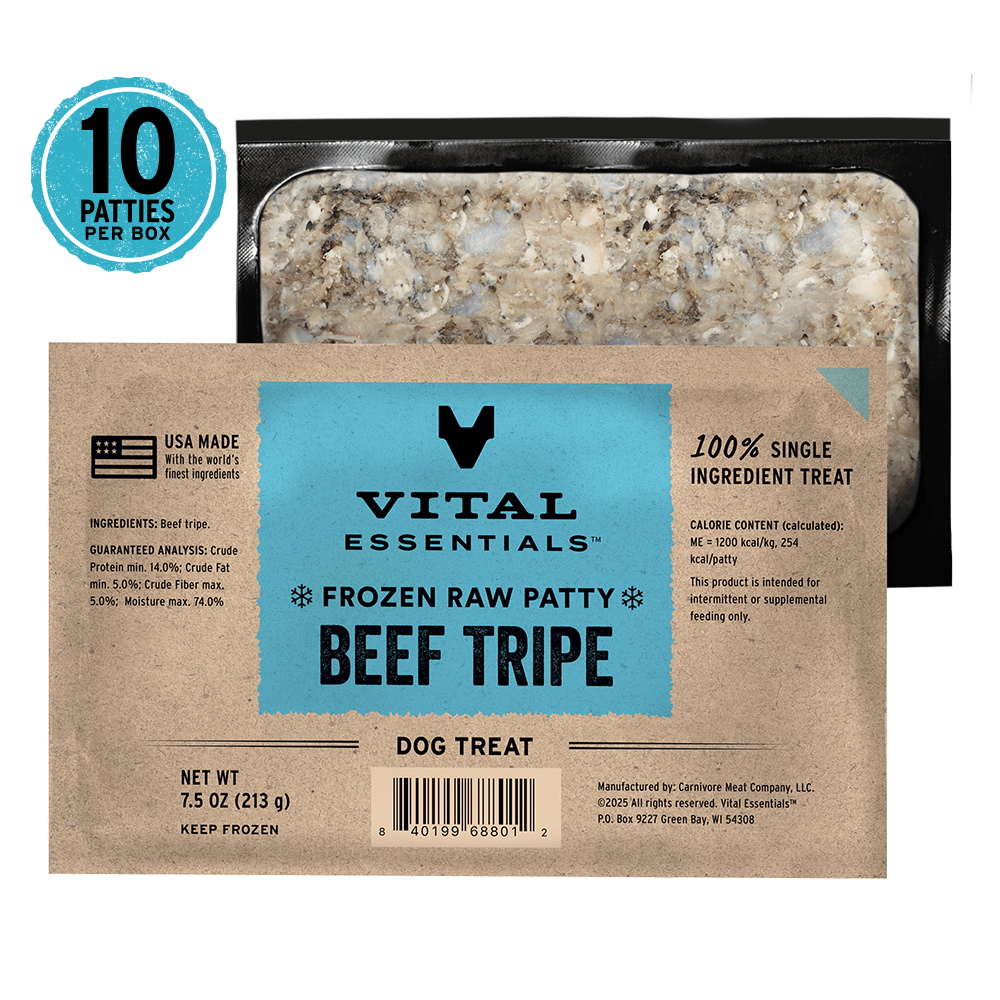 Frozen Beef Tripe Dog Treat Patties
