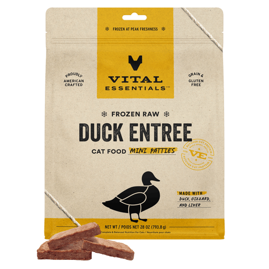 Frozen Duck Mini Patties Cat Food