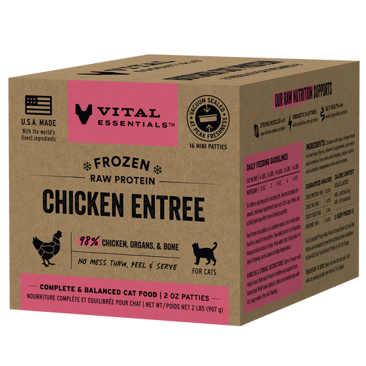 Frozen Chicken Mini Patties Cat Food