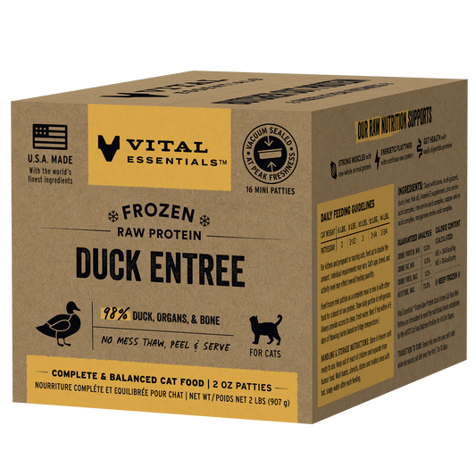 Frozen Duck Mini Patties Cat Food