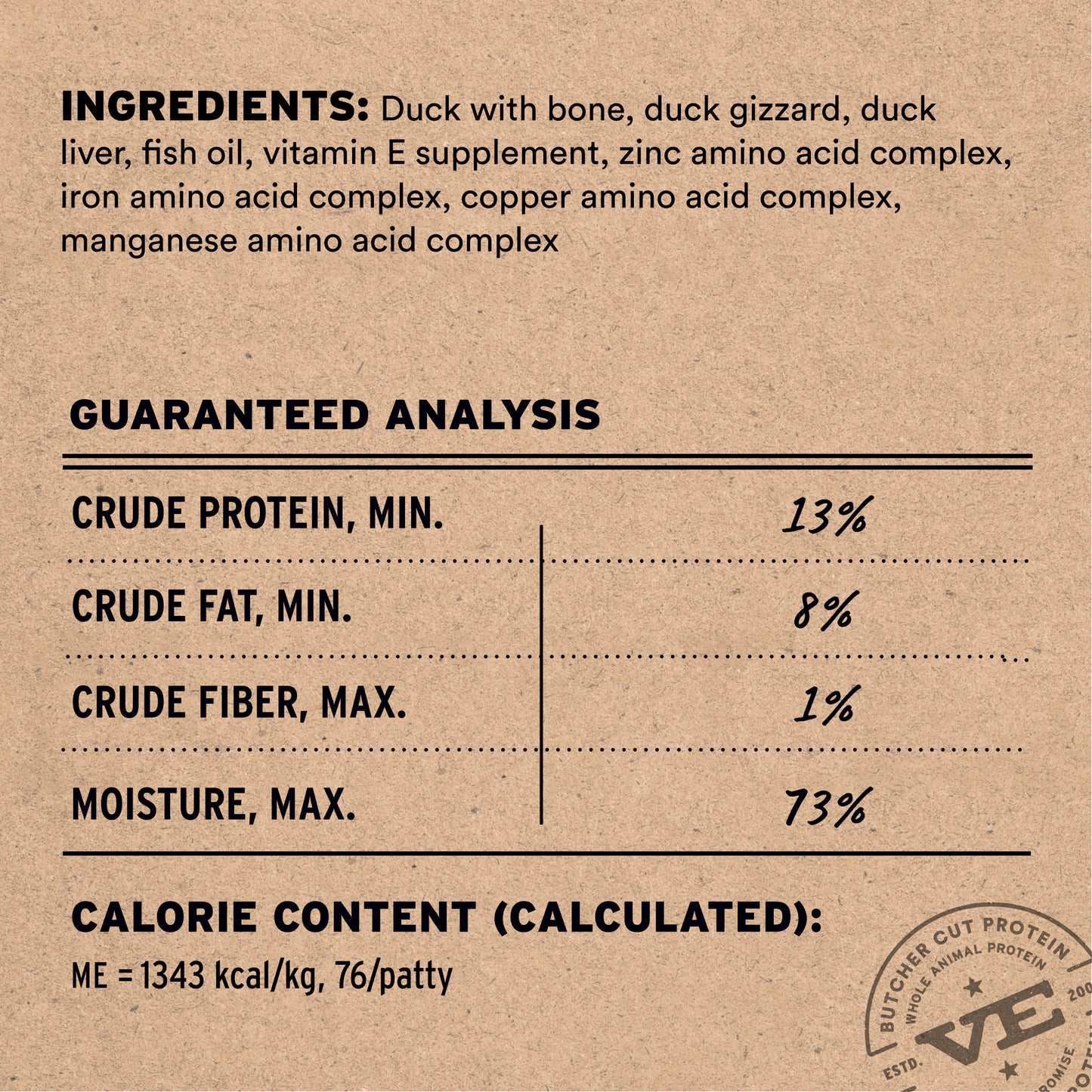 Frozen Duck Mini Patties Cat Food