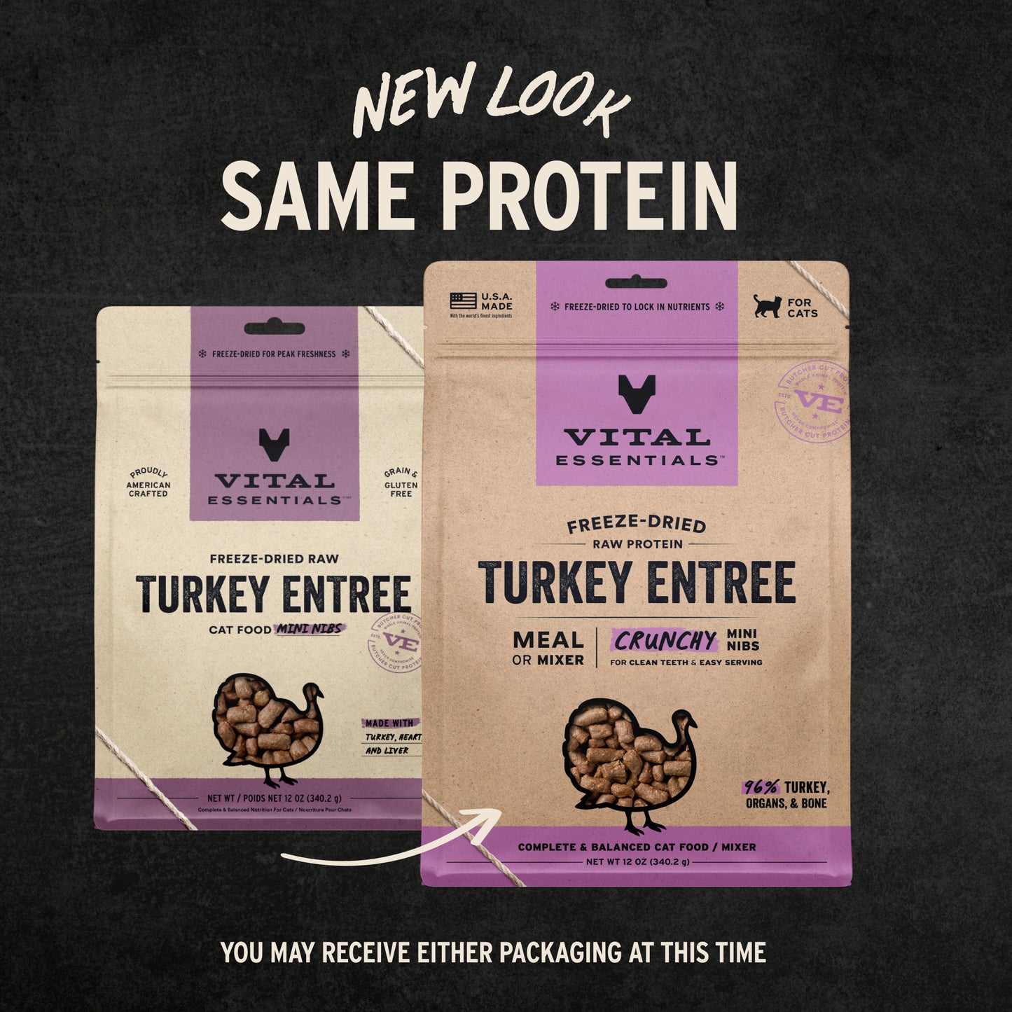 Freeze-Dried Turkey Entree Cat Food Crunchy Nibs