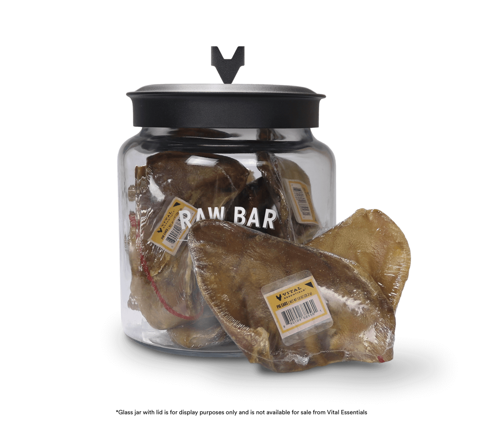 package front vital essentials®_freeze-dried raw bar_pig ears___dog snacks