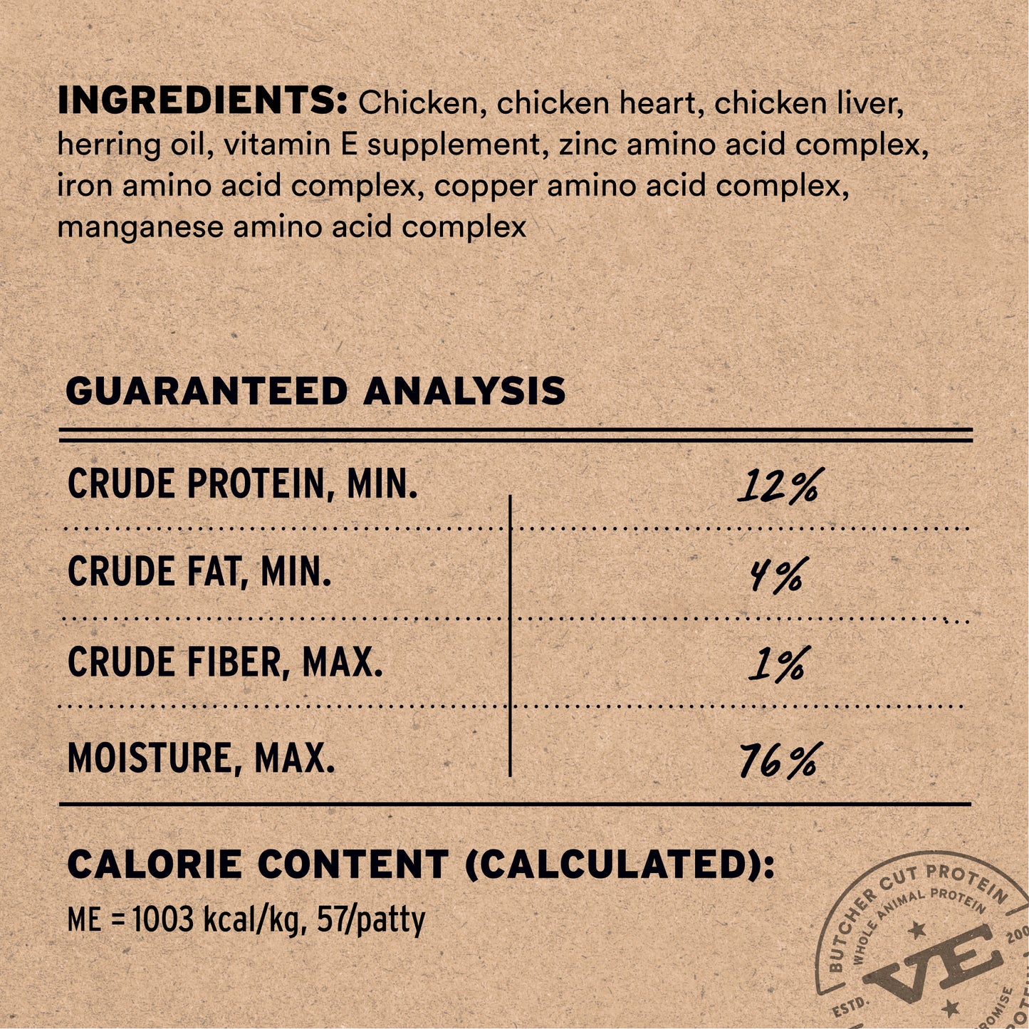 Frozen Chicken Mini Patties Cat Food