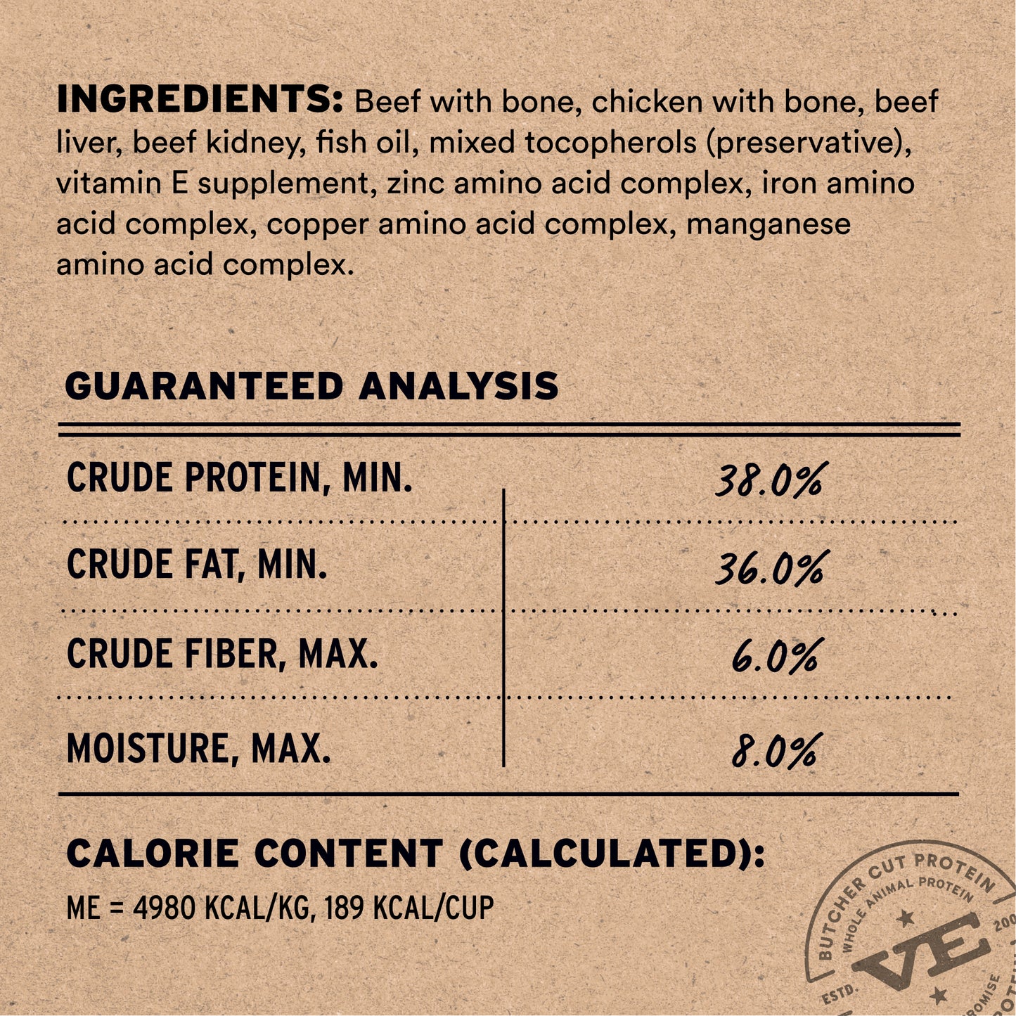 Freeze-Dried Beef & Chicken Entree & Mixer Cat Food Soft Nibs Ingredients