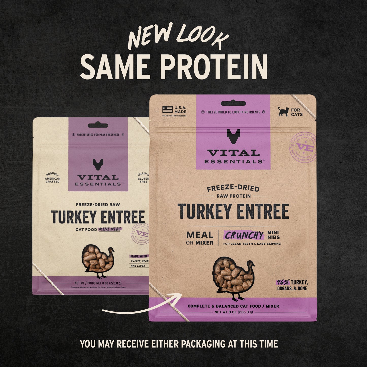 Freeze-Dried Turkey Entree Cat Food Crunchy Nibs