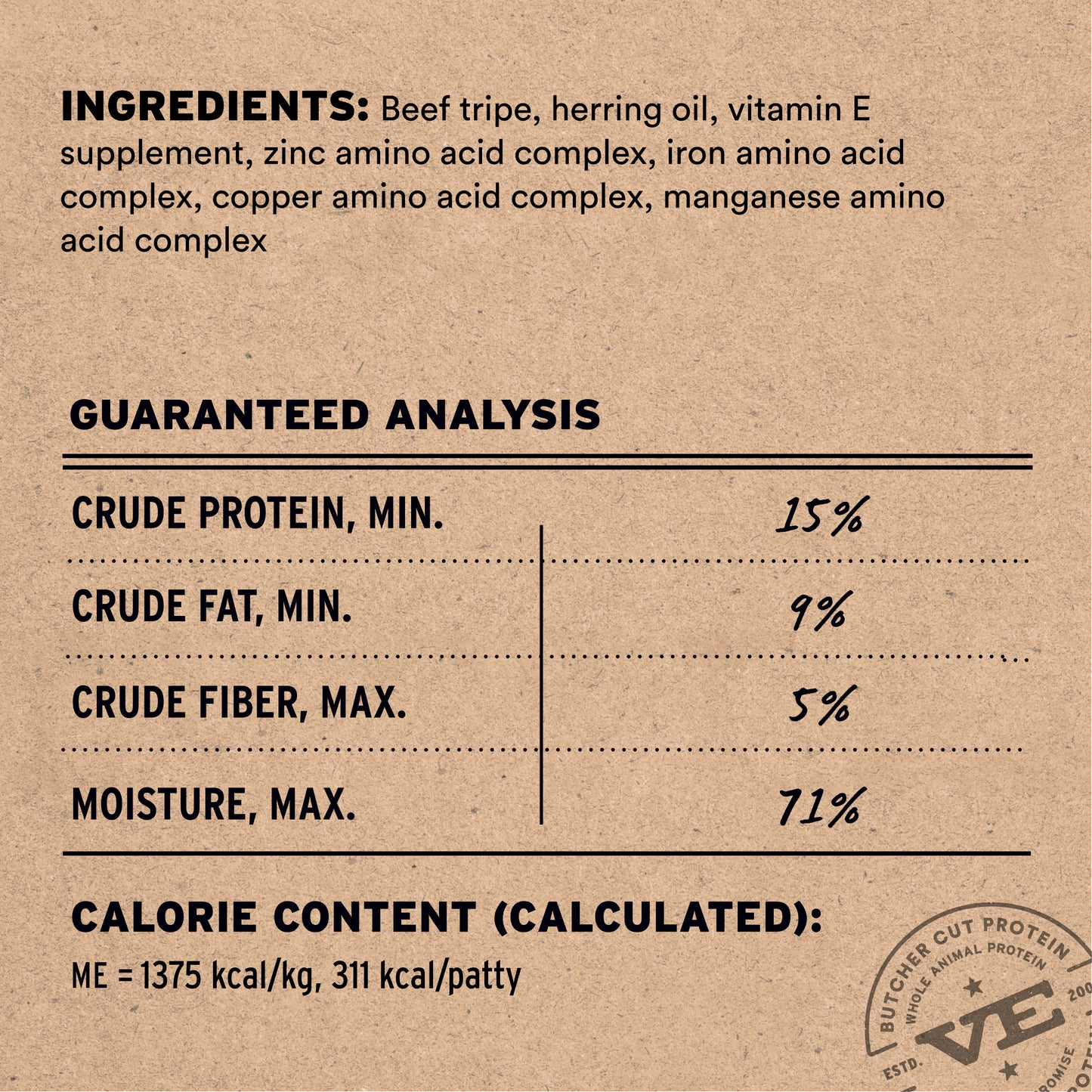 Frozen Beef Tripe Dog Treat Patties