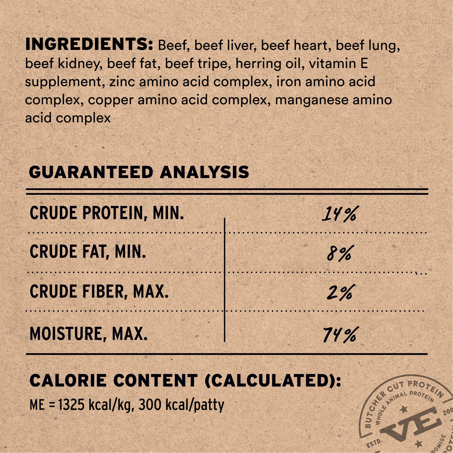 Frozen Beef Entree Dog Food Patties